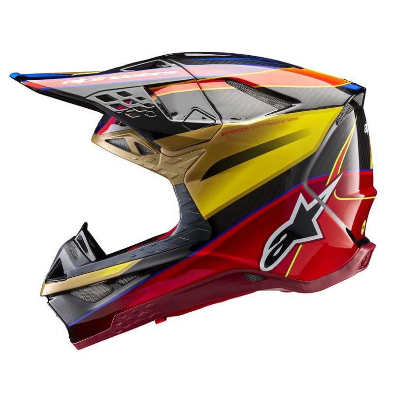 Κράνος motocross Alpinestars Supertech S-M10 Era χρυσό-κόκκινο