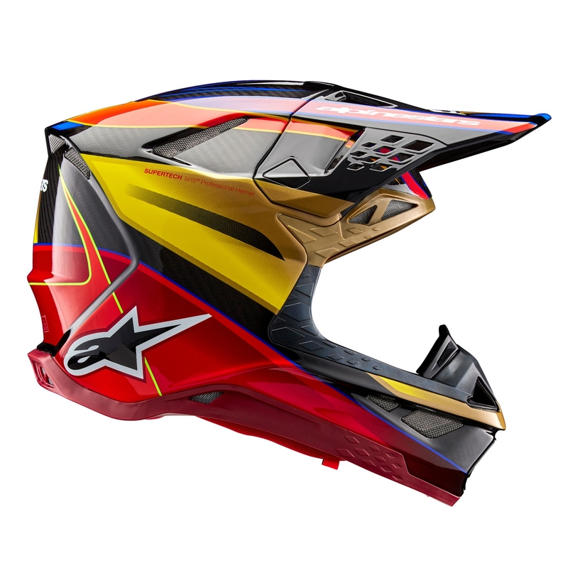 Κράνος motocross Alpinestars Supertech S-M10 Era χρυσό-κόκκινο