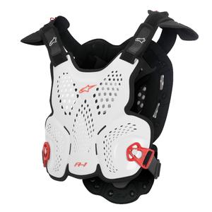Προστατευτικό σώματος Alpinestars A-1 Roost Guard CE2 λευκό-μαύρο-κόκκινο