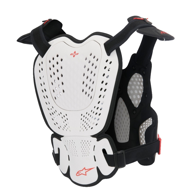 Προστατευτικό σώματος Alpinestars A-1 Roost Guard CE2 λευκό-μαύρο-κόκκινο