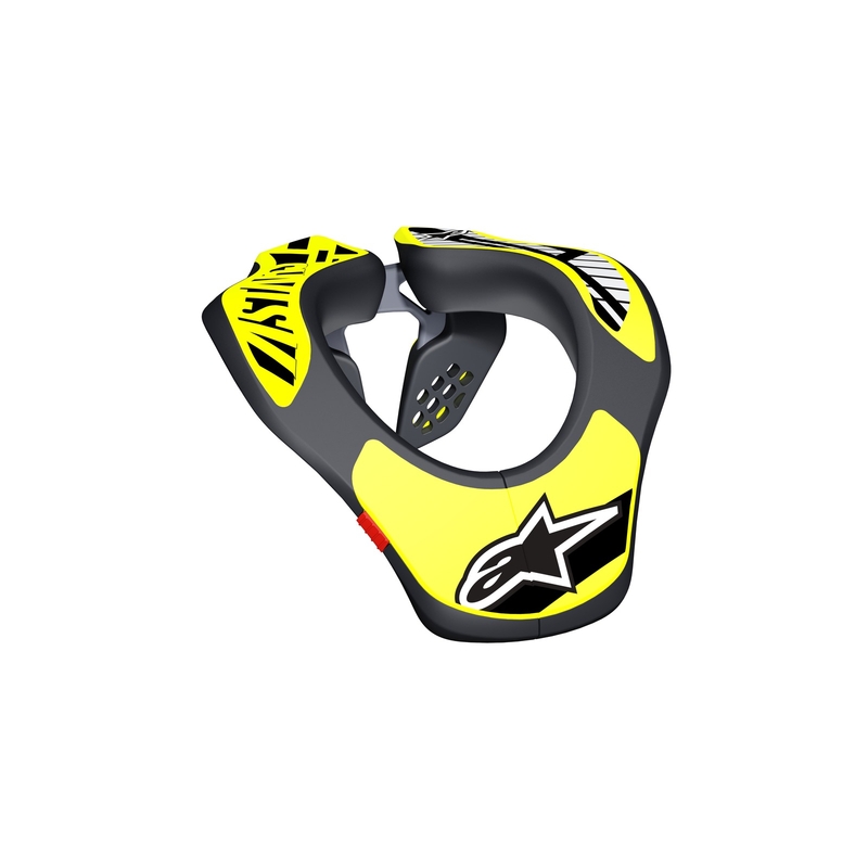 Προστατευτικό αυχένα Alpinestars Neck Support Youth για παιδιά, φθορίζον κίτρινο/μαύρο