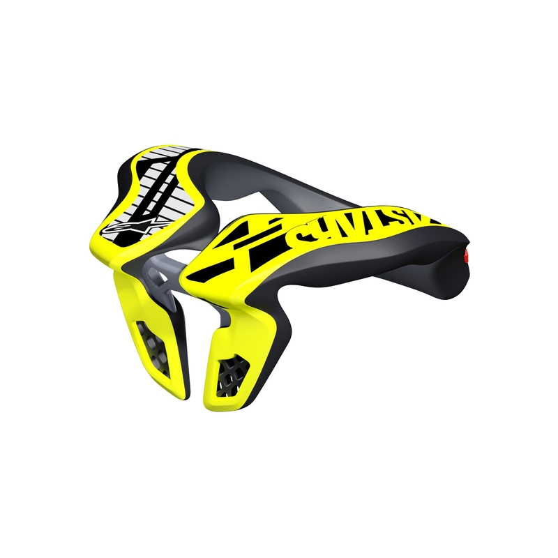 Προστατευτικό αυχένα Alpinestars Neck Support Youth για παιδιά, φθορίζον κίτρινο/μαύρο