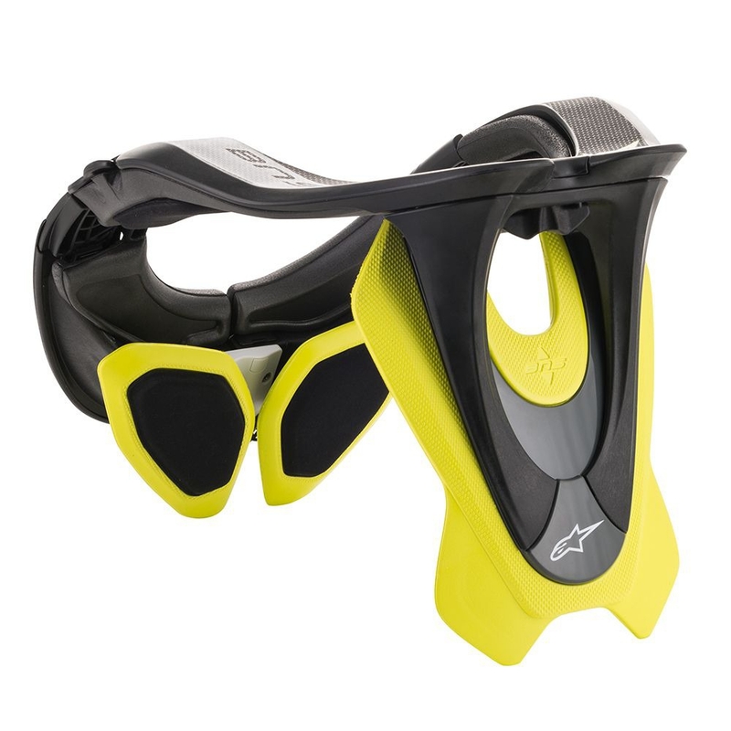 Προστατευτικό λαιμού Alpinestars BNS Tech-2 μαύρο-κίτρινο φθορίζον
