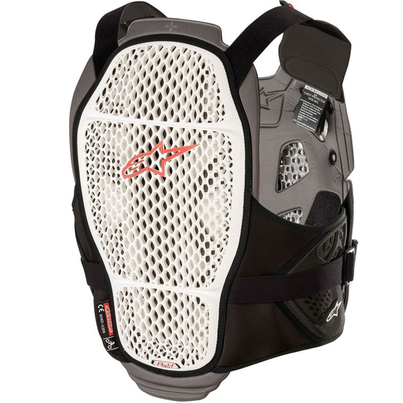 Προστατευτικό στήθους Alpinestars A-4 MAX λευκό-ανθρακί-κόκκινο