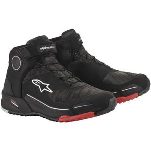 Μπότες μοτοσικλέτας Alpinestars CR-X Drystar μαύρες σε χρώμα παραλλαγής-κόκκινες