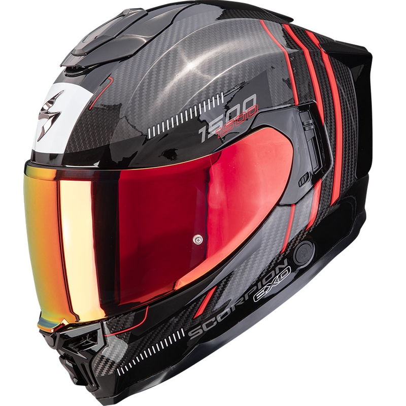 Κράνος μοτοσικλέτας Scorpion EXO-1500 Carbon Air Zity Full Face Μαύρο-Κόκκινο