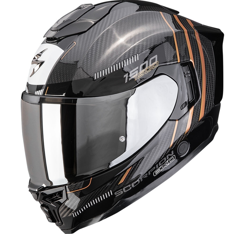 Κράνος μοτοσικλέτας Scorpion EXO-1500 Carbon Air Zity full face, μαύρο-χάλκινο