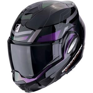 Πτυσσόμενο κράνος μοτοσικλέτας Scorpion EXO-TECH EVO CONQUER ματ μαύρο χαμαιλέων