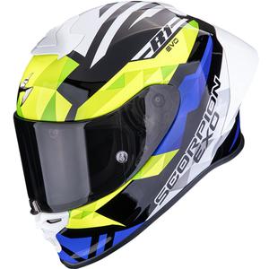 Κράνος μοτοσικλέτας Scorpion EXO-R1 EVO II Air Valere full-face μαύρο-μπλε-φλουορ κίτρινο