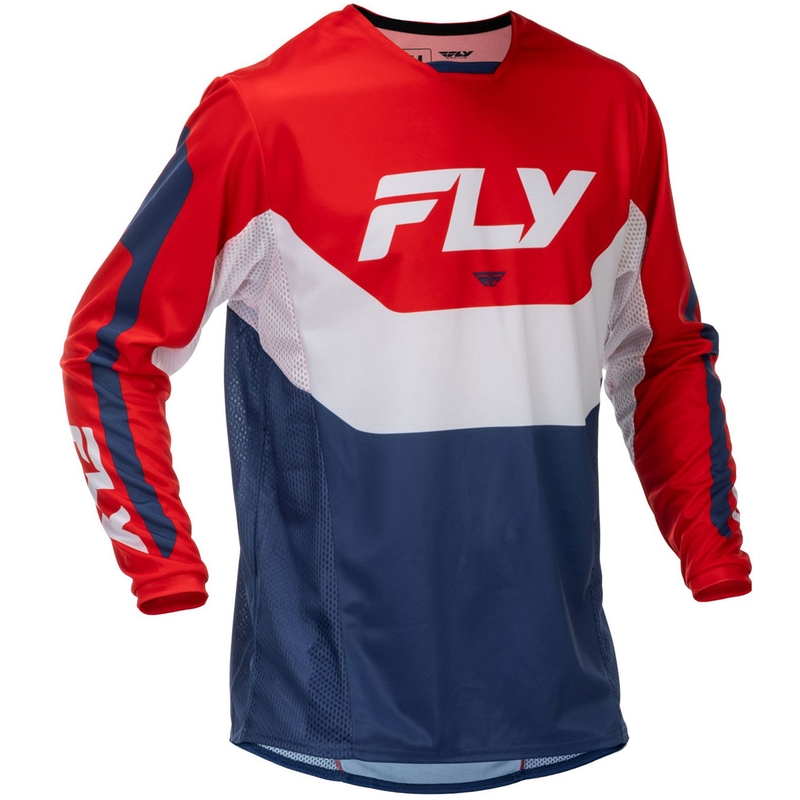 Φανέλα μοτοκρός FLY Racing Kinetic USA κόκκινο-λευκό-μπλε