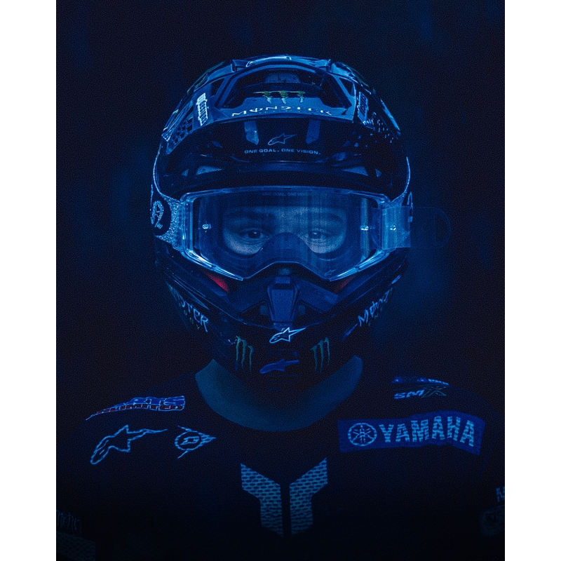 Γυαλιά motocross Alpinestars Supertech Vision DNGR38 XXV μαύρο-ασημί με καθρέφτη ασημί πλεξιγκλάς