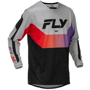 Φανέλα μοτοκρός FLY Racing Kinetic USA γκρι-κόκκινο-μωβ-μαύρο