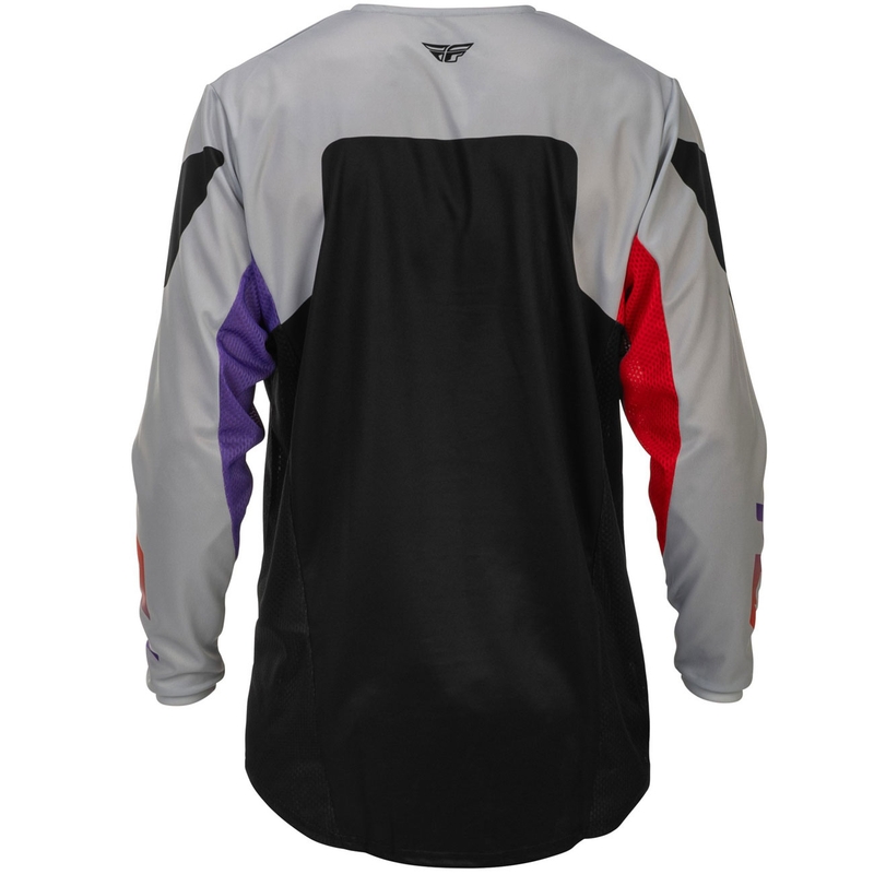 Φανέλα μοτοκρός FLY Racing Kinetic USA γκρι-κόκκινο-μωβ-μαύρο