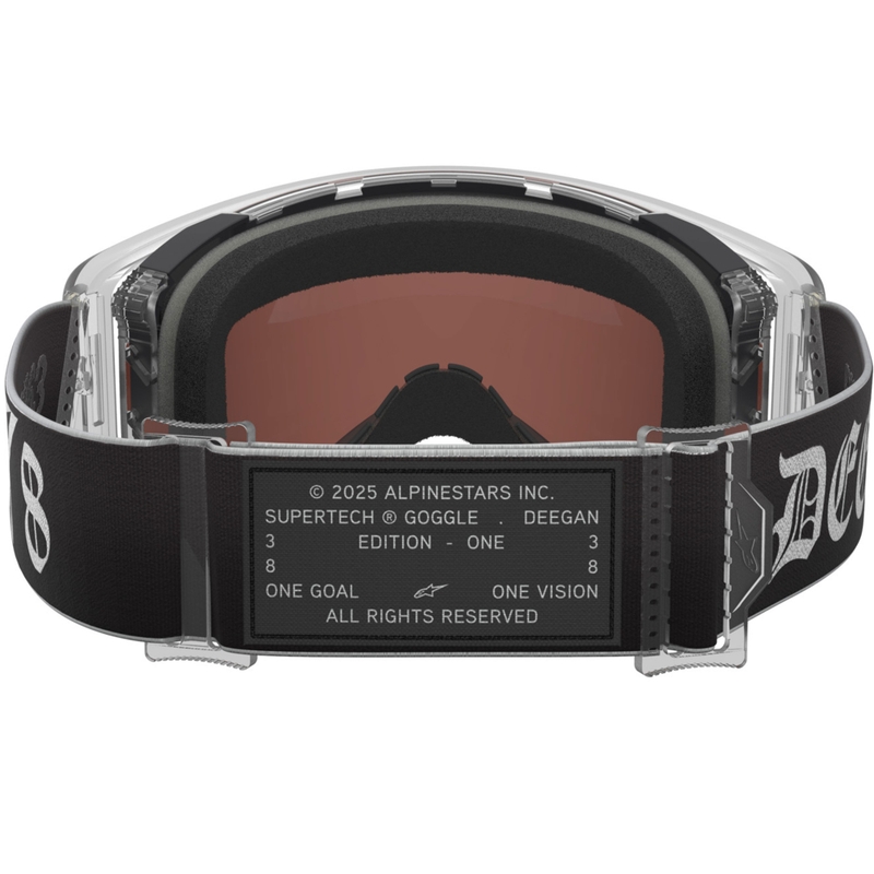 Γυαλιά motocross Alpinestars Supertech Vision DNGR38 XXV μαύρο-ασημί με καθρέφτη ασημί πλεξιγκλάς