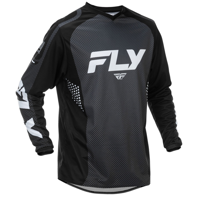 Μαύρη-λευκή φανέλα motocross F-16 FLY Racing