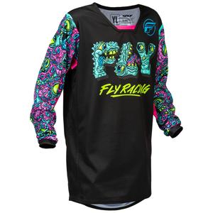 Παιδική φανέλα motocross FLY Racing KINETIC MUTANT μαύρη-πολύχρωμη