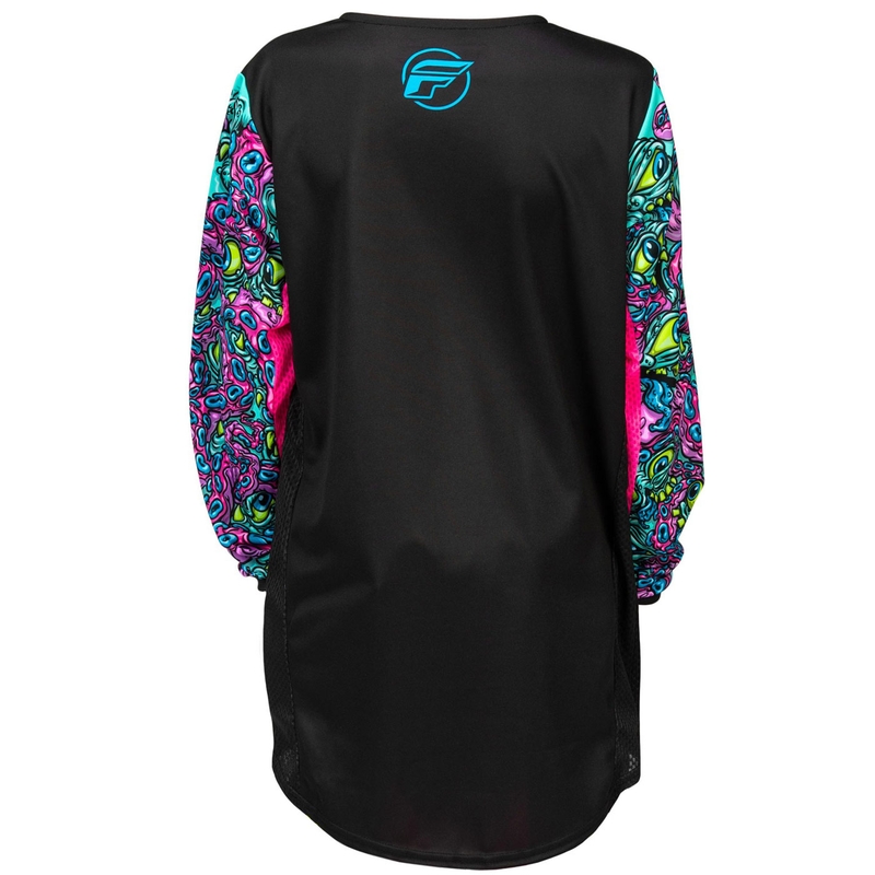 Παιδική φανέλα motocross FLY Racing KINETIC MUTANT μαύρη-πολύχρωμη
