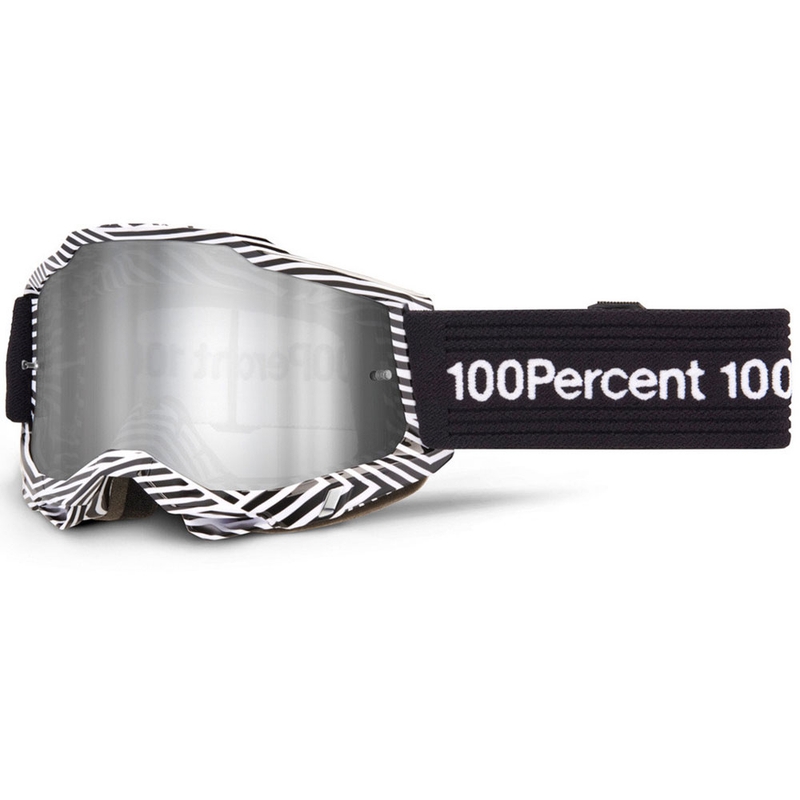 Γυαλιά motocross 100% Accuri 2 SAMBA με ασημί πλεξιγκλάς