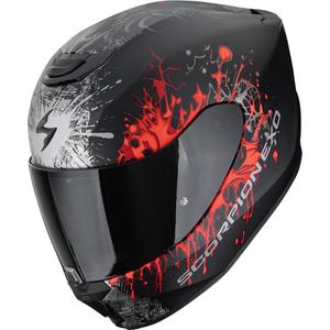 Κράνος μοτοσικλέτας Scorpion EXO-391 Wolf full-face ματ μαύρο-ασημί-κόκκινο
