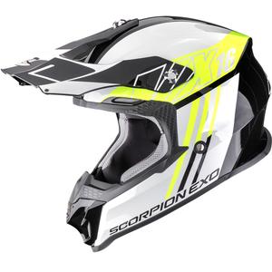 Κράνος motocross Scorpion VX-16 EVO Air Lignes μαύρο-φλουορ κίτρινο