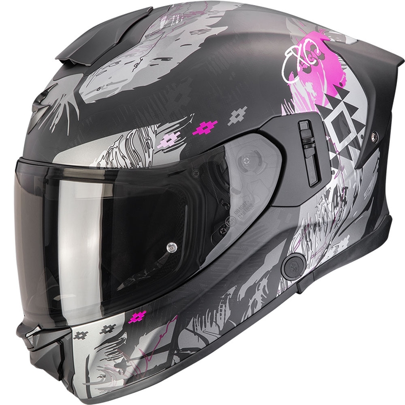 Κράνος μοτοσικλέτας Scorpion EXO-530 Air Hadji full face ματ μαύρο-ροζ