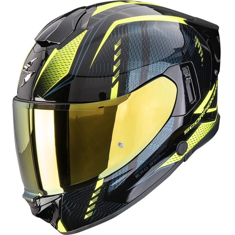 Κράνος μοτοσικλέτας Scorpion EXO-530 Air Theras full face μαύρο-φθοροκίτρινο