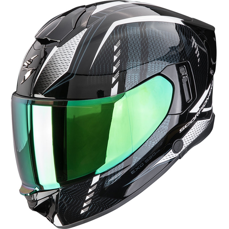 Κράνος μοτοσικλέτας Scorpion EXO-530 Air Theras full face μαύρο-μαύρο-λευκό