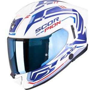 Κράνος μοτοσικλέτας Scorpion EXO-530 Air Slope full face λευκό-μπλε-κόκκινο