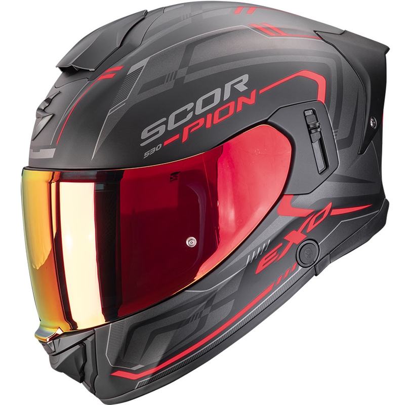 Κράνος μοτοσικλέτας Scorpion EXO-530 Air Slope full face ματ μαύρο-κόκκινο