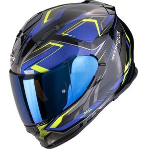 Κράνος μοτοσικλέτας Scorpion EXO-491 Zumo full face μαύρο-μπλε-φλουορ κίτρινο