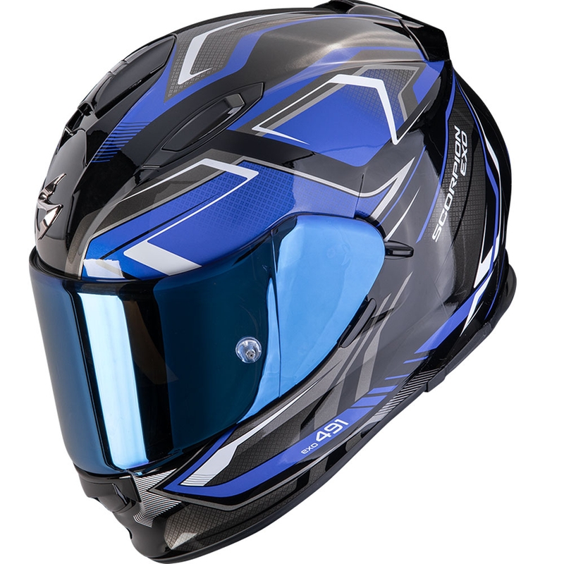 Κράνος μοτοσικλέτας Scorpion EXO-491 Zumo full face μαύρο-μπλε