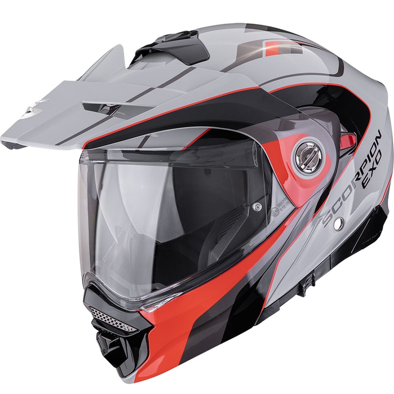 Κράνος μοτοσικλέτας Enduro Scorpion ADX-2 Kamps γκρι-κόκκινο