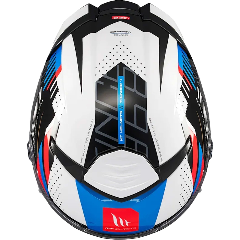 MT Thunder 4 SV Luminence μπλε ενσωματωμένο κράνος μοτοσικλέτας