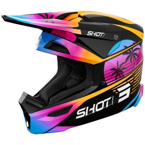 Κράνος Motocross Shot Furious Miami γυαλιστερό πορτοκαλί