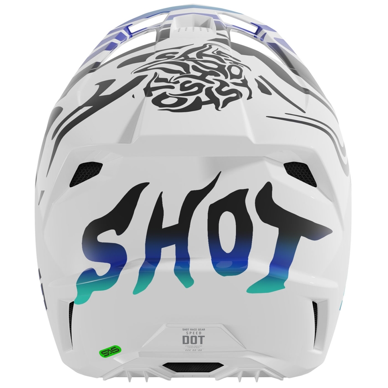 Κράνος μοτοκρός Shot Speed Ghost γυαλιστερό μπλε