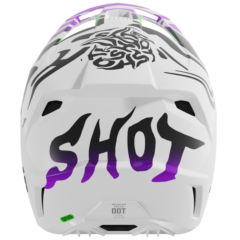 Κράνος μοτοκρός Shot Speed Ghost γυαλιστερό μωβ