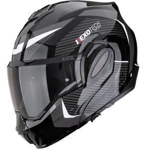 Κράνος μοτοσικλέτας Scorpion EXO-TECH EVO PRO Accuti αναδιπλούμενο μαύρο-ασημί