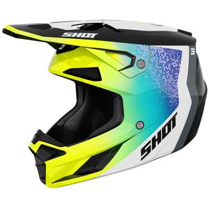 Κράνος μοτοκρός Shot Speed Hybrid γυαλιστερό φθορίζον κίτρινο