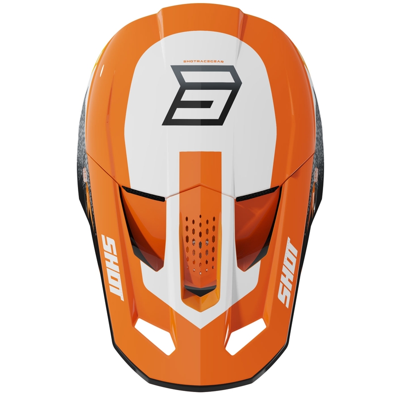 Κράνος Motocross Shot Speed Hybrid γυαλιστερό πορτοκαλί