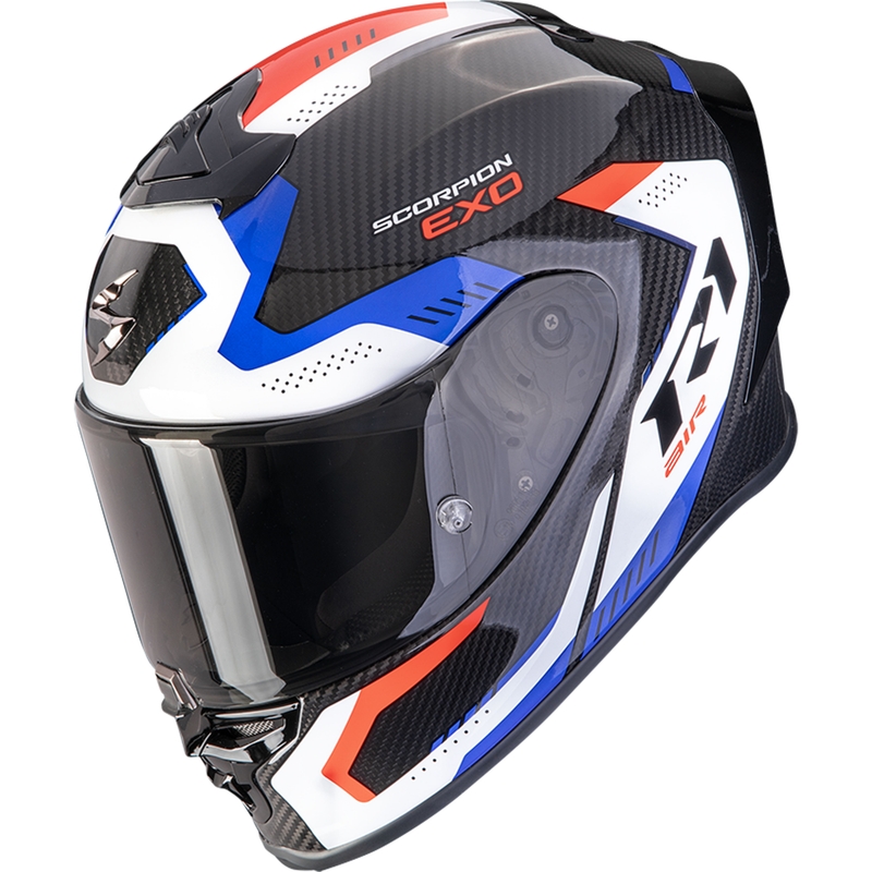 Κράνος μοτοσικλέτας Scorpion EXO-R1 EVO II Carbon Air Propel full-face μαύρο-άσπρο-κόκκινο