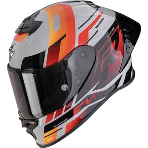 Κράνος μοτοσικλέτας Scorpion EXO-R1 EVO II Air Adrenaline full face γκρι-κόκκινο-πορτοκαλί