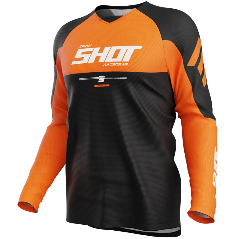 Φανέλα Motocross Shot Draw Private πορτοκαλί