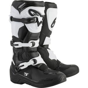Alpinestars Tech 3 μαύρες και λευκές μπότες μοτοσικλέτας