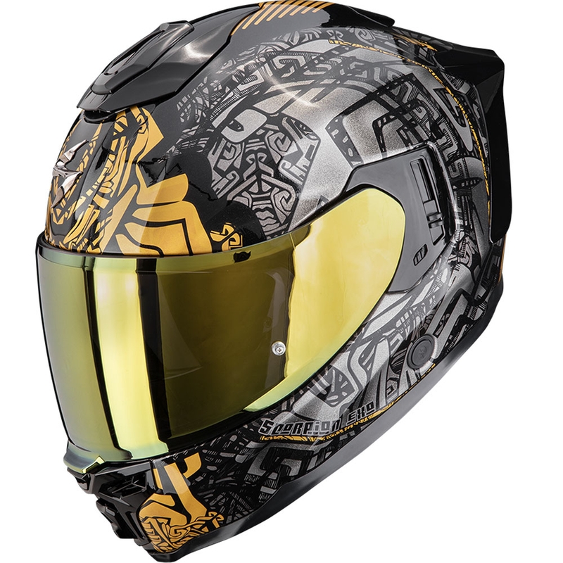 Κράνος μοτοσικλέτας Scorpion EXO-1500 Air Apus full-face μαύρο-γκρι-χρυσό