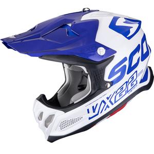 Κράνος motocross Scorpion VX-22 Air Updown λευκό-μπλε-μπλε