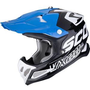 Κράνος motocross Scorpion VX-22 Air Updown μαύρο-άσπρο-μπλε