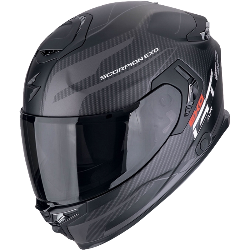 Ενσωματωμένο κράνος μοτοσικλέτας Scorpion EXO-GT SP AIR FLEX ματ μαύρο-ασημί