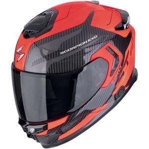 Ολοκληρωμένο κράνος μοτοσικλέτας Scorpion EXO-GT SP AIR FLEX μαύρο-φλούο κόκκινο