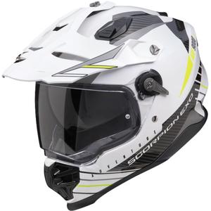 Κράνος Enduro Scorpion ADF-9000 Air Feat λευκό-μαύρο-φλουορ κίτρινο