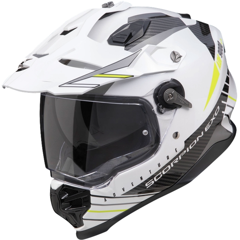Κράνος Enduro Scorpion ADF-9000 Air Feat λευκό-μαύρο-φλουορ κίτρινο προσφορά